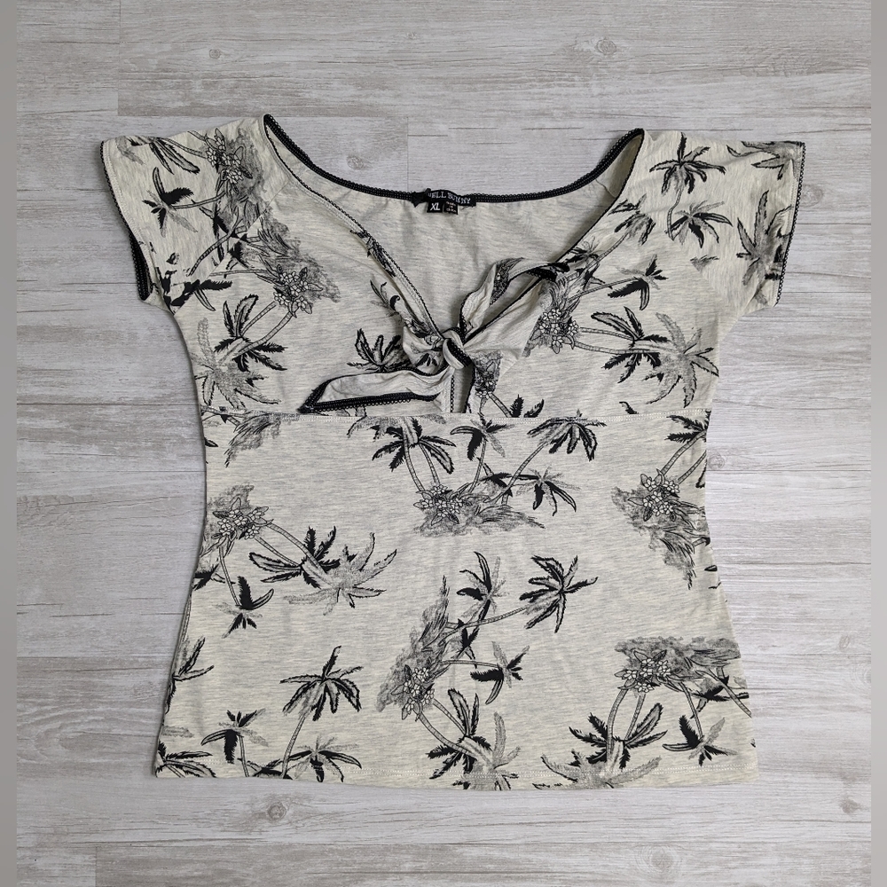 Hell Bunny Tropical Tie Front Top